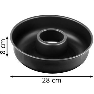 Produktbild für Backform Zenker Black Metallic 7408, Frankfurter Kranz, Stahl
