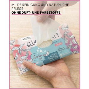Produktbild für Toilettenpapier Glücksblatt Feucht, Sensitiv, ohne Parfüm