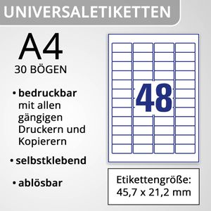 Produktbild für Universaletiketten Zweckform L4736REV-25, weiß