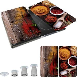 Produktbild für Herdabdeckplatte Wenko mit Gewürzmotiv, aus Sicherheitsglas