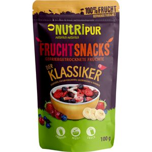 NutriPur Trockenfrüchte Der Klassiker, Früchte-Mix, gefriergetrocknet, 100g