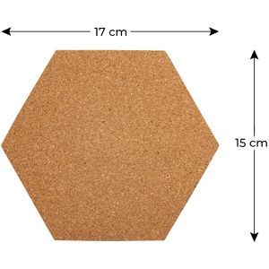 Produktbild für Pinnwand ALLboards sechseckig, Wabenform, braun