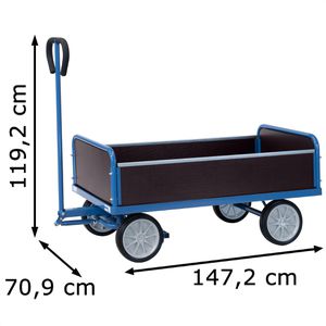 Produktbild für Handwagen Fetra 4052V, mit 4 Bordwänden