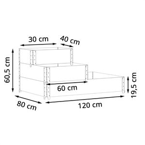 Produktbild für Palettenaufsatz vidaXL 4010315, grau, Holz