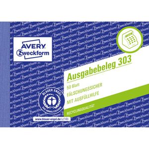Produktbild für Ausgabebeleg Zweckform 303, A6 quer