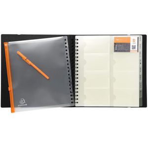 Produktbild für Visitenkartenmappe Exacompta 75234E Exacard schwarz, 25 x 26cm