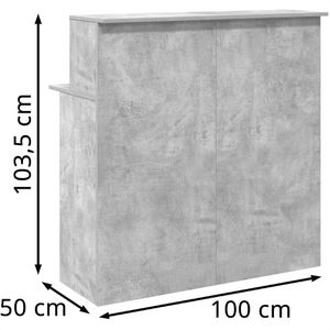 Produktbild für Empfangstheke vidaXL 859027, beton