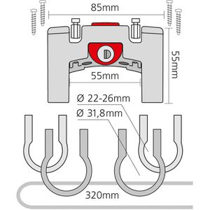 Produktbild für Lenkeradapter KLICKfix Universal, für Adapterplatten