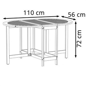 Produktbild für Gartentisch vidaXL 4103887, Akazienholz