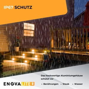 Produktbild für Wegeleuchte Enovalite ELED700300, silber, mit 230 V Netzstrom