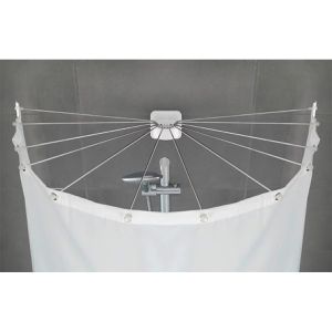Produktbild für Duschvorhang Wenko Duschschirm 23863100, 180 x 200 cm