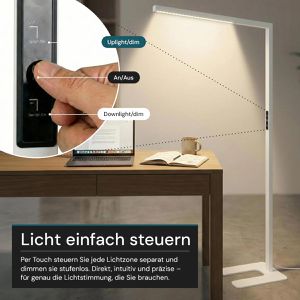 Produktbild für Stehlampe Luxula LX700135, LED, weiß, 194 cm
