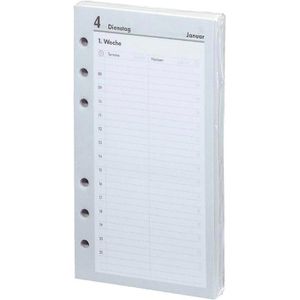 bsb Kalendereinlagen 02-0059, Kompakt, 1 Tag auf 1 Seite, A6