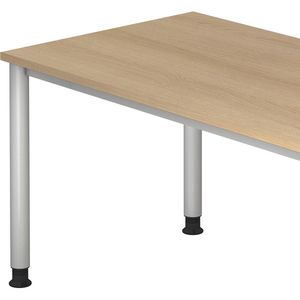 Produktbild für Schreibtisch Hammerbacher H-Serie, eiche / silber