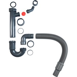 Produktbild für Siphon Cornat Röhrensiphon für Küchenspüle, grau