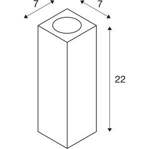 Produktbild für Wandleuchte SLV Theo Up Down, aus Aluminium, für innen