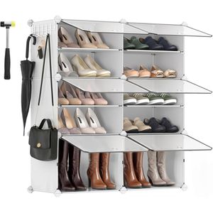 Produktbild für Schuhregal Songmics LPC033W01, aus Kunststoff
