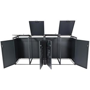 Produktbild für Mülltonnenbox Mendler HWC-J82, Metall