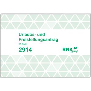 Produktbild für Urlaubsantrag RNK 2914, A6 quer