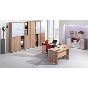 Produktbild für Sideboard Hammerbacher SBTS, aus Holz, silber / ahorn