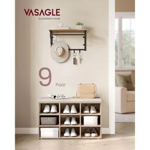 Produktbild für Schuhbank Vasagle LHS009K02, braun, aus Holz