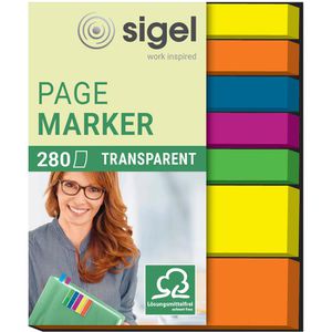 Produktbild für Haftmarker Sigel Page Marker, HN616, transparent