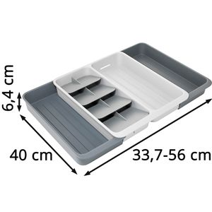 Produktbild für Besteckkasten JosephJoseph DrawerStore, grau, aus Kunststoff
