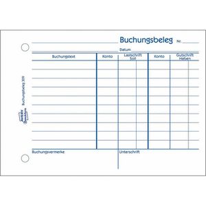Produktbild für Buchungsbelege Zweckform 309, A6 quer