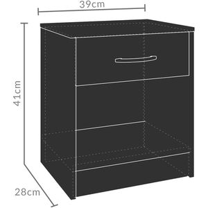 Produktbild für Nachttisch CASARIA Kiel, 109668, eiche, 2er Set
