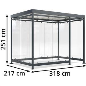 Produktbild für Personenunterstand WSM Köln K3 d/b, anthrazit, aus Metall
