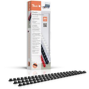 Plastikbinderücken Peach PB408-02, schwarz, für A4