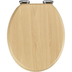 WC-Sitz Wenko Buche Natur 22979100, oval, aus Holz