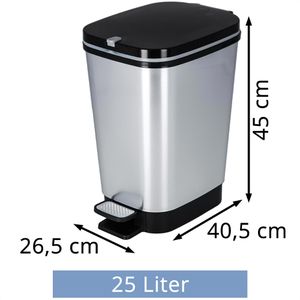 Produktbild für Mülleimer Curver KIS Chic Bin Style, silber