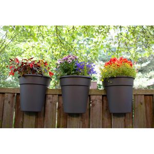 Produktbild für Blumenkasten KHW Flowerclip, anthrazit