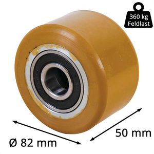 Produktbild für Hubwagen-Rolle CASCOO bis 360 kg, Polyurethan