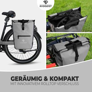 Produktbild für Gepäckträgertasche Radgeist SB-GR-18, grau, 28 Liter