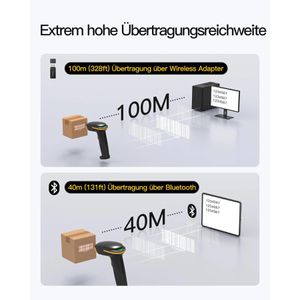 Produktbild für Barcode-Scanner Inateck BCST-21_black, kabellos