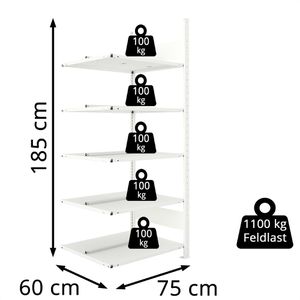 Produktbild für Anbauregal META-Regalbau 20077643, Aktenregal