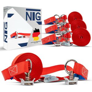 Produktbild für Spanngurt NTG rot, mit Airline-Fitting &amp; Klemmschloss