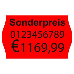Produktbild für Preisetiketten Contact A57101120-01, rot, 26x16 mm