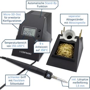 Produktbild für Lötstation Ersa 0IC1205A, i-CON nano MK2, Set