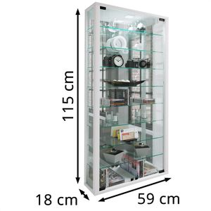 Produktbild für Glasvitrine VCM Vitrosa Maxi, mit Spiegelrückwand, hängend