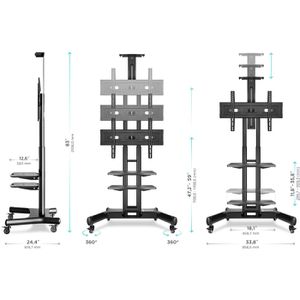 Produktbild für TV-Ständer Onkron TS1552-B, schwarz