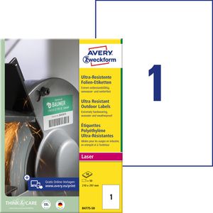 Folienetiketten Zweckform B4775-50 ultra-resistent