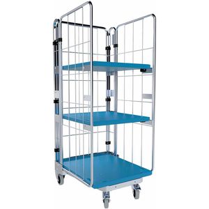 Produktbild für Rollbehälter HMH nestbar &amp; 2 Böden Nutzhöhe 1540mm