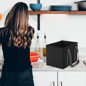 Produktbild für Einkaufskorb achilles AD323 Faltbox, schwarz, 3er Set