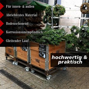 Produktbild für Möbelrolle PRIOstahl mit Anschraubplatte, 4-teilig