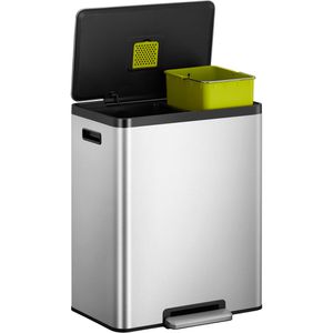Produktbild für Mülleimer EKO EcoCasa II, VB 913861, matt silber