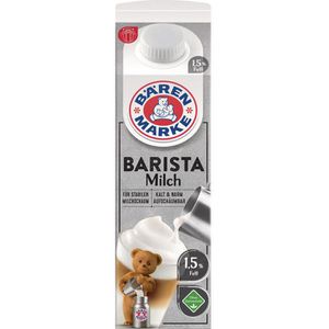Produktbild für Milch Bärenmarke fettarme H-Baristamilch, Fettgehalt 1,5%