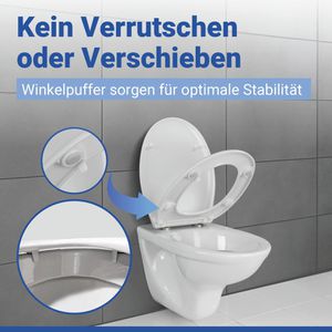 Produktbild für WC-Sitz Wenko Rieti 22882100, oval, aus Duroplast